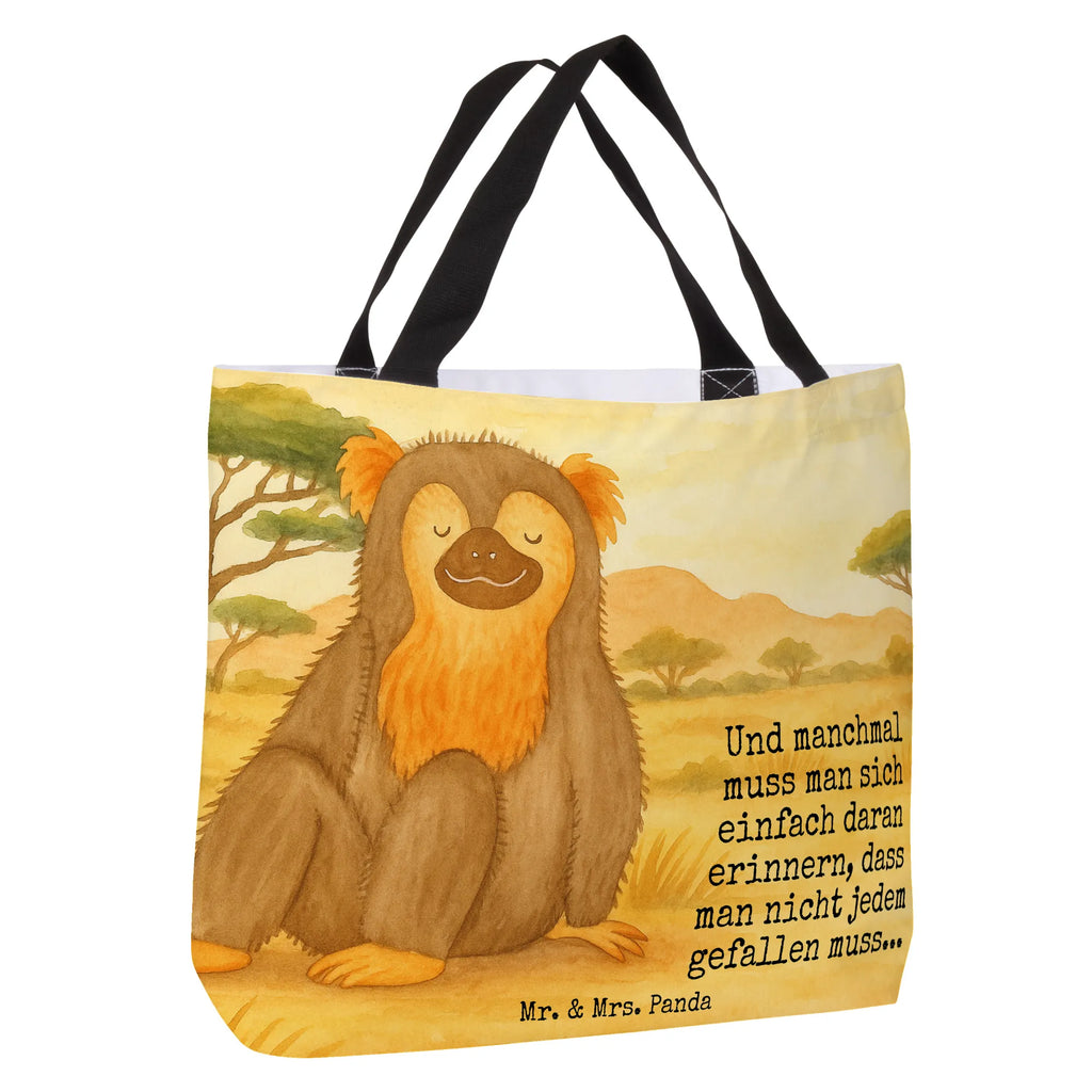 Shopper Affe Design Beutel, Einkaufstasche, Tasche, Strandtasche, Einkaufsbeutel, Shopper, Schultasche, Freizeittasche, Tragebeutel, Schulbeutel, Alltagstasche, Afrika, Wildtiere, Affe, Äffchen, Affen, Selbstliebe, Respekt, Motivation, Selbstachtung, Liebe, Selbstbewusstsein, Selfcare