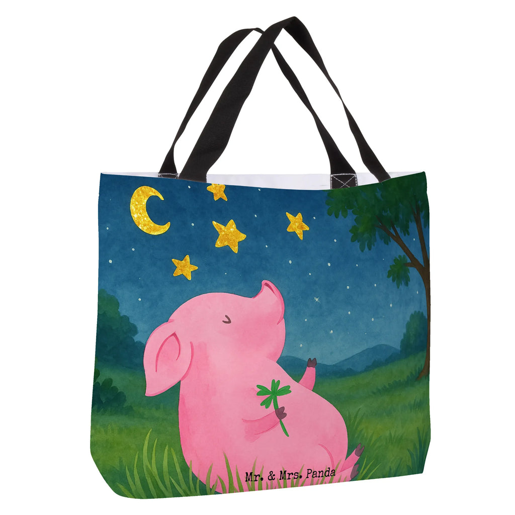 Shopper Schwein Glück Design Einkaufsbeutel, Schulbeutel, Beutel, Tragebeutel, Einkaufstasche, Alltagstasche, Tasche, Shopper, Freizeittasche, Strandtasche, Schultasche, Tiermotive, Gute Laune, lustige Sprüche, Tiere, Glücksschwein. Glück, Träume, Sterne, Schwein, Motivation, Sernchen, Glücksbringer, Schweinchen, Ziele