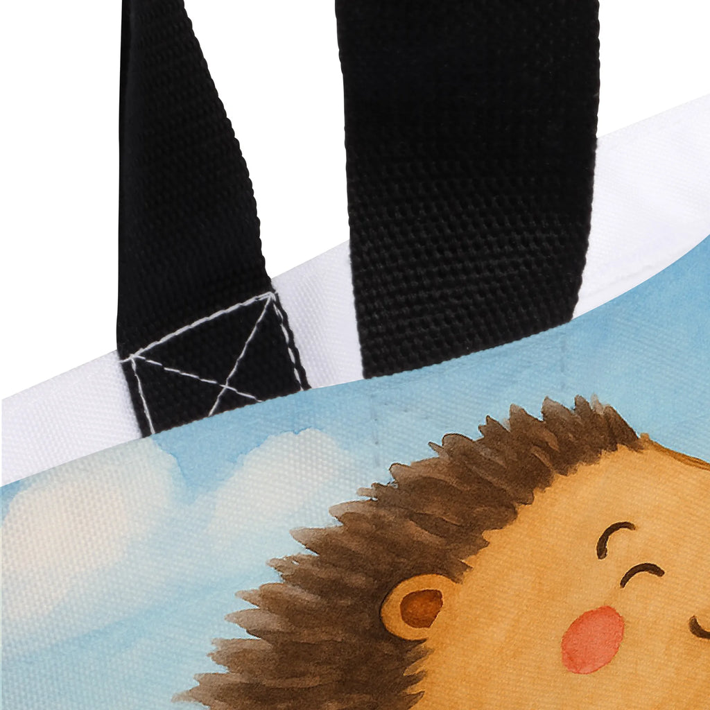 Shopper jeż Kwiaty Design Beutel, Einkaufstasche, Tasche, Strandtasche, Einkaufsbeutel, Shopper, Schultasche, Freizeittasche, Tragebeutel, Schulbeutel, Alltagstasche, Tiermotive, Gute Laune, lustige Sprüche, Tiere, Igel, Gute Besserung, Genesungswünsche, Krankheit, Krankenhaus, krank, Besuch