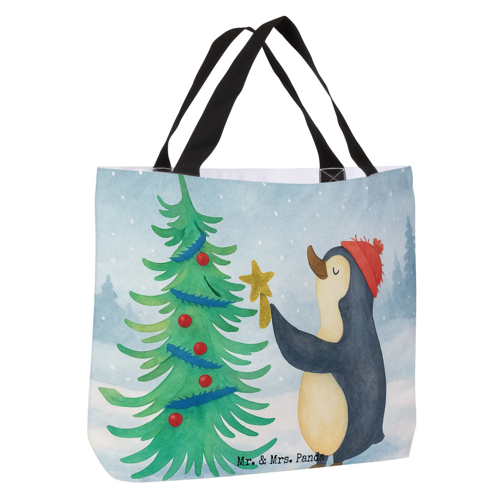 Shopper penguin Christmas tree Design Alltagstasche, Freizeittasche, Schultasche, Tragebeutel, Shopper, Einkaufstasche, Strandtasche, Einkaufsbeutel, Schulbeutel, Beutel, Tasche, Winter, Weihnachten, Weihnachtsdeko, Nikolaus, Advent, Heiligabend, Wintermotiv, Pinguin