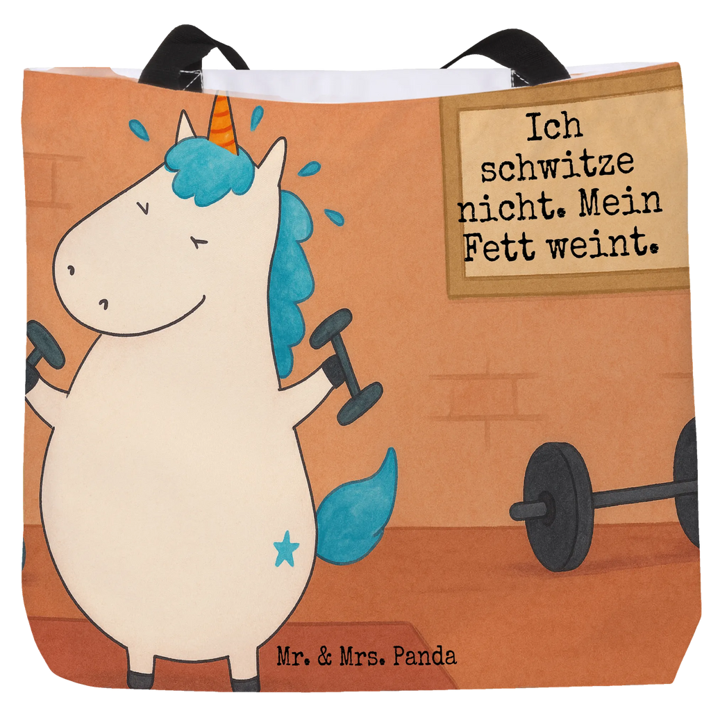 Shopper Einhorn Fitness Design Beutel, Einkaufstasche, Tasche, Strandtasche, Einkaufsbeutel, Shopper, Schultasche, Freizeittasche, Tragebeutel, Schulbeutel, Alltagstasche, Einhorn, Einhörner, Einhorn Deko, Unicorn, Gym, Fitness, Fitnessstudio, Diät, Abnehmen, Sport, Pumpen, Geräte, Sixpack