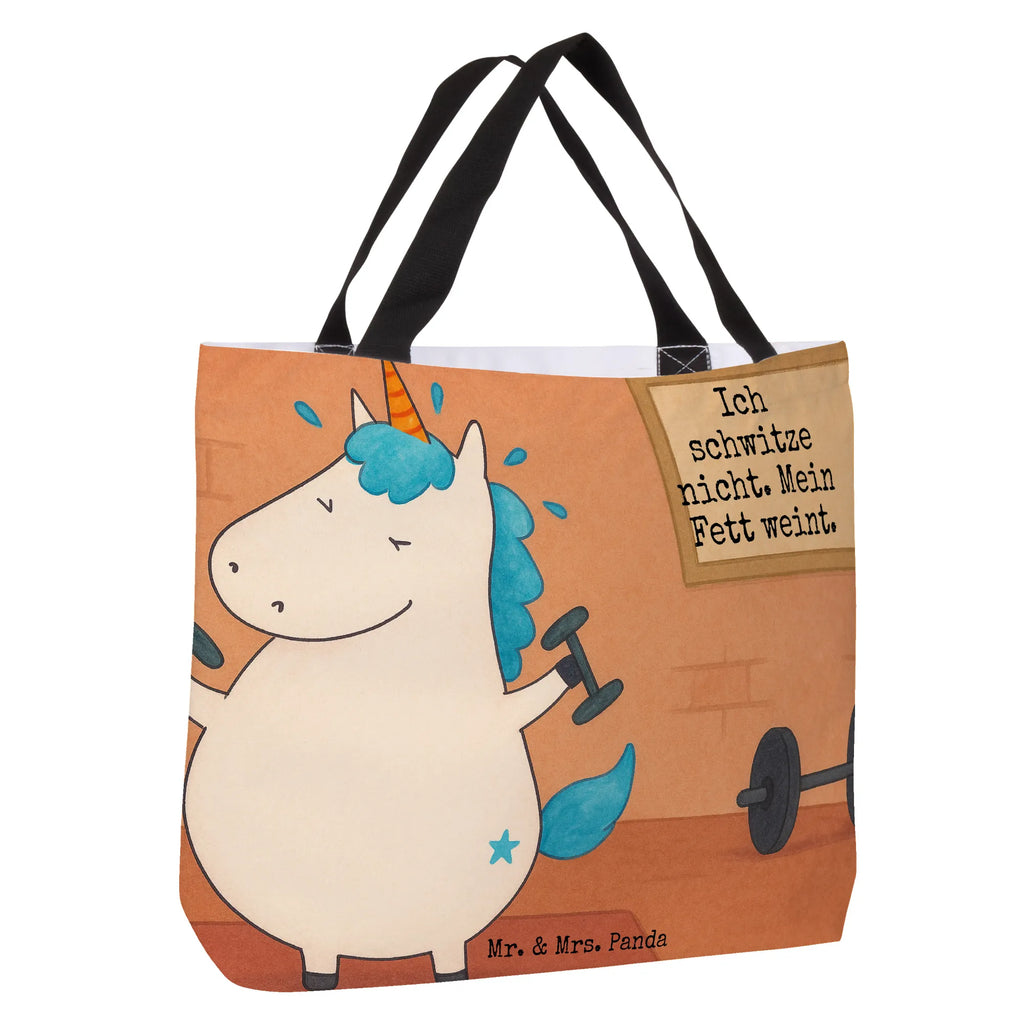 Shopper Einhorn Fitness Design Beutel, Einkaufstasche, Tasche, Strandtasche, Einkaufsbeutel, Shopper, Schultasche, Freizeittasche, Tragebeutel, Schulbeutel, Alltagstasche, Einhorn, Einhörner, Einhorn Deko, Unicorn, Gym, Fitness, Fitnessstudio, Diät, Abnehmen, Sport, Pumpen, Geräte, Sixpack