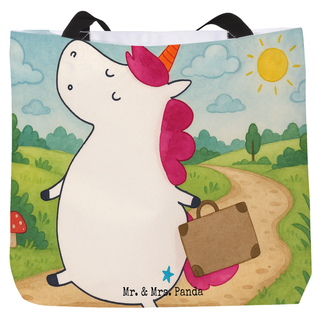 Shopper Einhorn Koffer Design Einkaufstasche, Schulbeutel, Shopper, Freizeittasche, Tasche, Beutel, Tragebeutel, Einkaufsbeutel, Strandtasche, Schultasche, Alltagstasche, Einhorn, Einhörner, Einhorn Deko, Unicorn, Abenteuer, Erwachsen, lustig, albern, witzig, unicorn, Reise, Koffer, Spaß, Gepäck, Verreisen, Kind