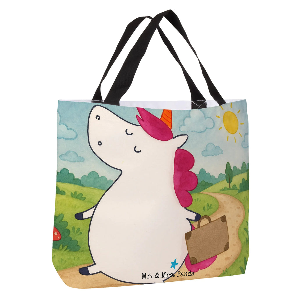 Shopper Einhorn Koffer Design Einkaufstasche, Schulbeutel, Shopper, Freizeittasche, Tasche, Beutel, Tragebeutel, Einkaufsbeutel, Strandtasche, Schultasche, Alltagstasche, Einhorn, Einhörner, Einhorn Deko, Unicorn, Abenteuer, Erwachsen, lustig, albern, witzig, unicorn, Reise, Koffer, Spaß, Gepäck, Verreisen, Kind