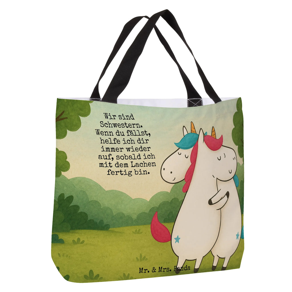 Shopper unicorns Embrace Design Beutel, Einkaufstasche, Tasche, Strandtasche, Einkaufsbeutel, Shopper, Schultasche, Freizeittasche, Tragebeutel, Schulbeutel, Alltagstasche, Einhorn, Einhörner, Einhorn Deko, Unicorn, Freundinnen, Freundin, BFF, Schwester, Schwestern, Familie, Geschwister, Sister, Liebe