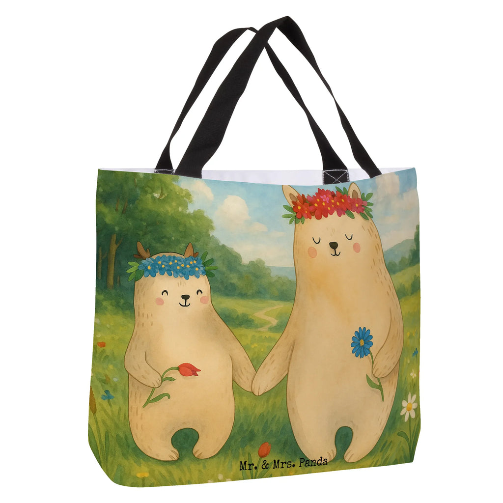 Shopper Bears with flower crown Design Tragebeutel, Einkaufsbeutel, Schultasche, Schulbeutel, Beutel, Strandtasche, Tasche, Freizeittasche, Einkaufstasche, Shopper, Alltagstasche, Familie, Vatertag, Muttertag, Bruder, Schwester, Mama, Papa, Oma, Opa, Kind, Tochter, Geschenk Mama. Muttertag, Kinder, Mutter, Mutti, Bär, Family, Lieblingsmensch, beste Mutter, Bären, Lieblingsmama, Mami, Töchter, weltbeste Mama, Vorbild