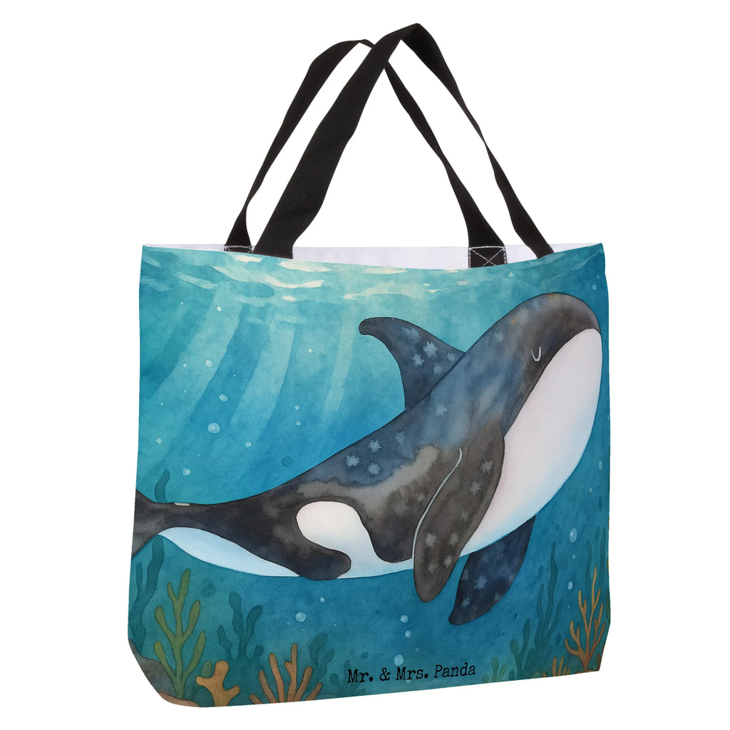 Shopper Orka Design Strandtasche, Tasche, Freizeittasche, Alltagstasche, Einkaufstasche, Tragebeutel, Einkaufsbeutel, Schulbeutel, Shopper, Beutel, Schultasche, Meerestiere, Meer, Urlaub, Wal, Arbeit, Motivation, Orcas, Killerwal, Selbstliebe, Möglichkeiten, Neustart, Startup, Orca, Büro