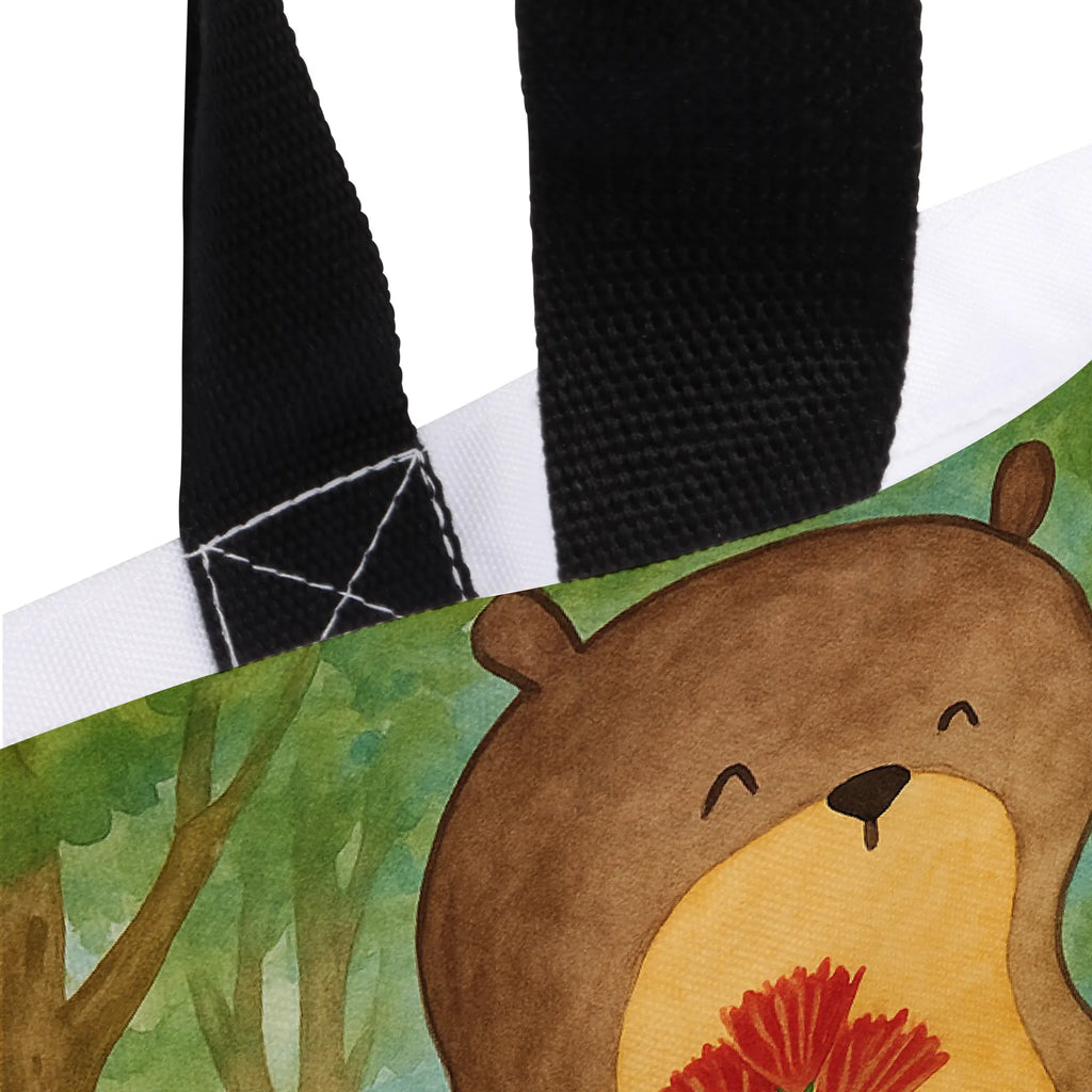 Shopper otter Bunch of flowers Design Tragebeutel, Tasche, Shopper, Schulbeutel, Einkaufstasche, Freizeittasche, Einkaufsbeutel, Strandtasche, Beutel, Alltagstasche, Schultasche, Otter, Fischotter, Seeotter, Otter Seeotter See Otter