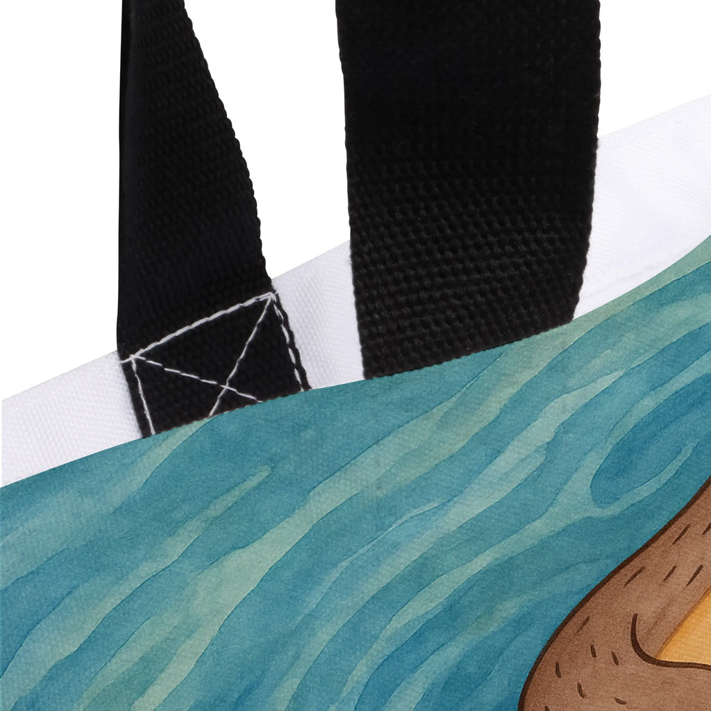 Shopper wydra muszla Design Strandtasche, Schultasche, Einkaufsbeutel, Einkaufstasche, Shopper, Beutel, Tragebeutel, Tasche, Schulbeutel, Alltagstasche, Freizeittasche, Otter, Fischotter, Seeotter, grübeln, Tagträumen, Otterliebe, träumen, Büro, Motivation