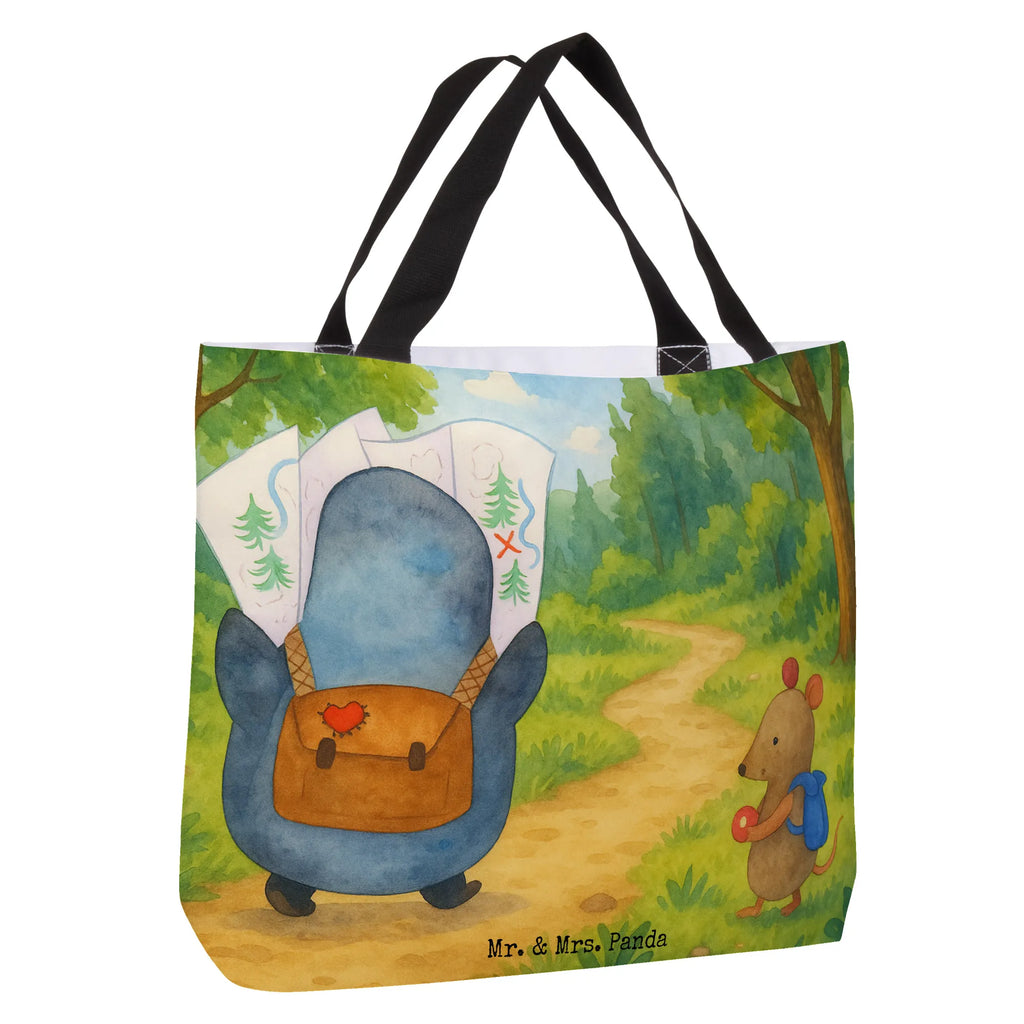 Shopper Pingwin i Mysz Wędrowcy Design Beutel, Einkaufstasche, Tasche, Strandtasche, Einkaufsbeutel, Shopper, Schultasche, Freizeittasche, Tragebeutel, Schulbeutel, Alltagstasche, Pinguin, Pinguine, Abenteurer, Abenteuer, Roadtrip, Ausflug, Wanderlust, wandern