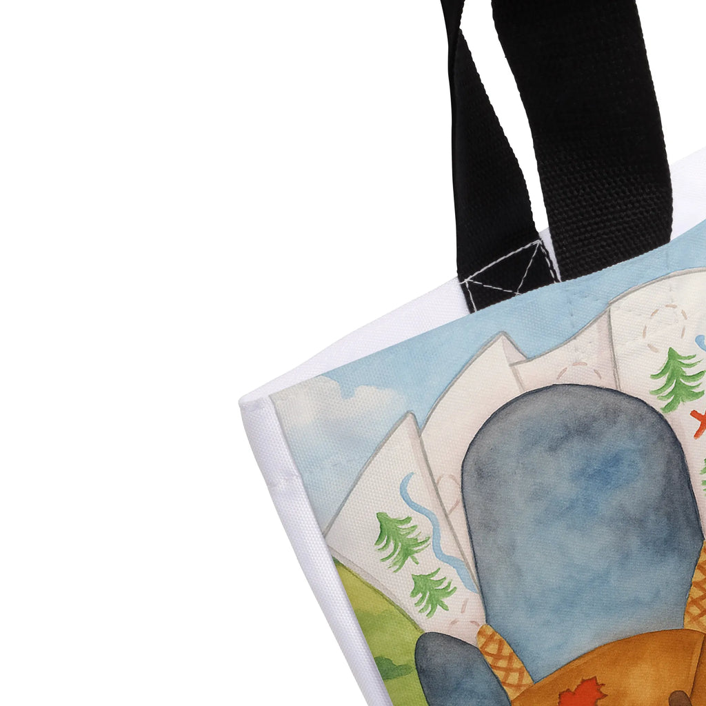 Shopper Pingwin i Mysz Wędrowcy Design Beutel, Einkaufstasche, Tasche, Strandtasche, Einkaufsbeutel, Shopper, Schultasche, Freizeittasche, Tragebeutel, Schulbeutel, Alltagstasche, Pinguin, Pinguine, Abenteurer, Abenteuer, Roadtrip, Ausflug, Wanderlust, wandern