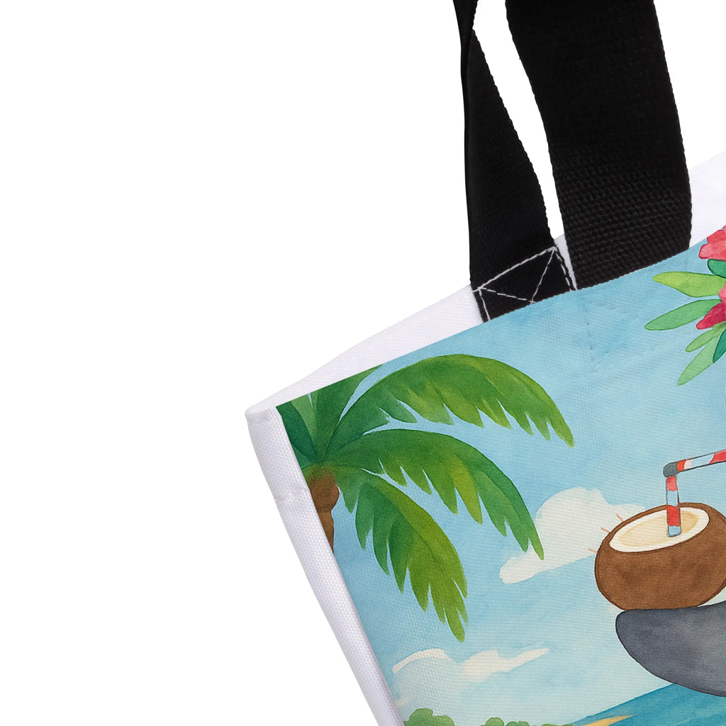 Shopper Pingwin z Kokosem Design Tasche, Freizeittasche, Schultasche, Schulbeutel, Einkaufsbeutel, Strandtasche, Einkaufstasche, Beutel, Tragebeutel, Alltagstasche, Shopper, Pinguin, Hawaii, Aloha, Pinguine, Kokosnuss, Urlaub