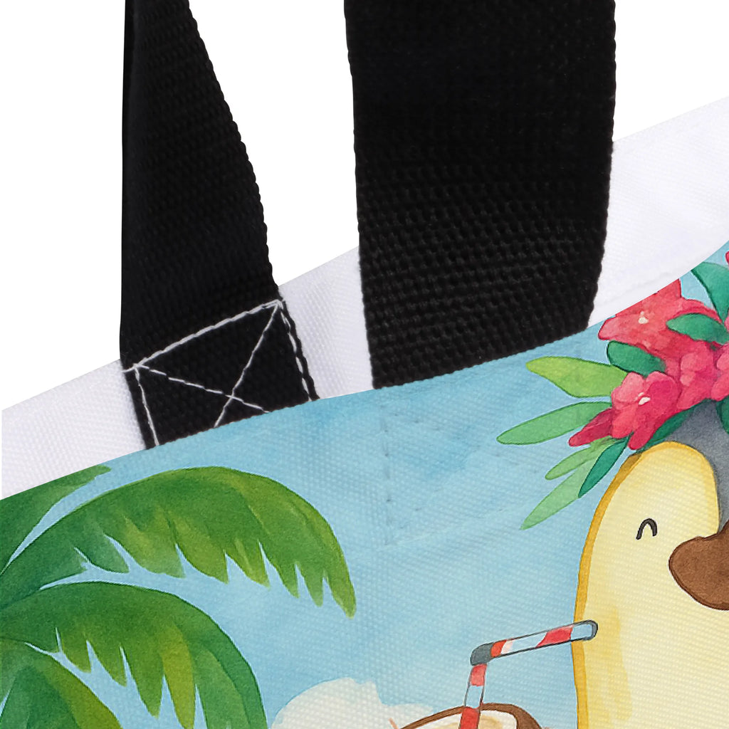 Shopper Pingwin z Kokosem Design Tasche, Freizeittasche, Schultasche, Schulbeutel, Einkaufsbeutel, Strandtasche, Einkaufstasche, Beutel, Tragebeutel, Alltagstasche, Shopper, Pinguin, Hawaii, Aloha, Pinguine, Kokosnuss, Urlaub