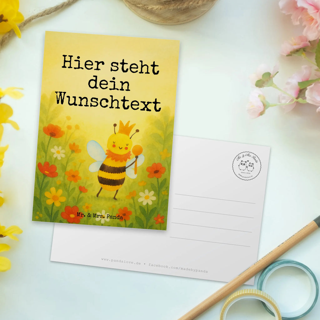 Personalisierte Postkarte Biene König Design Karte mit Wunschtext, Geschenkkarte mit Namen, Postkarte bedrucken, Grußkarte mit Namen, Geschenkkarte mit Wunschtext, Postkarte mit Namen, Einladung mit Namen, Einladung mit Wunschtext, Ansichtskarte mit Namen, Postkarte mit Wunschtext, Postkarte personalisierbar, Grußkarte mit Wunschtext, Karte mit Namen, Ansichtskarte mit Wunschtext, Biene, Wespe, Hummel