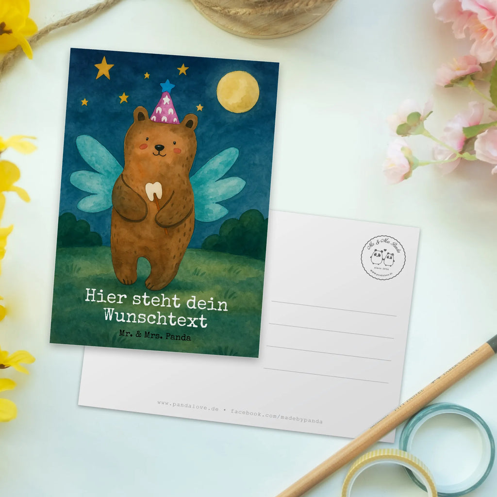 Personalised postcard niedźwiedź Wróżka zębów Design Postkarte bedrucken, Einladung mit Namen, Karte mit Wunschtext, Ansichtskarte mit Namen, Postkarte personalisierbar, Grußkarte mit Namen, Grußkarte mit Wunschtext, Geschenkkarte mit Namen, Einladung mit Wunschtext, Geschenkkarte mit Wunschtext, Karte mit Namen, Ansichtskarte mit Wunschtext, Postkarte mit Wunschtext, Postkarte mit Namen, Bär, Teddy, Teddybär, Fee, Milchzahn, Erster Zahn, Zahnfee