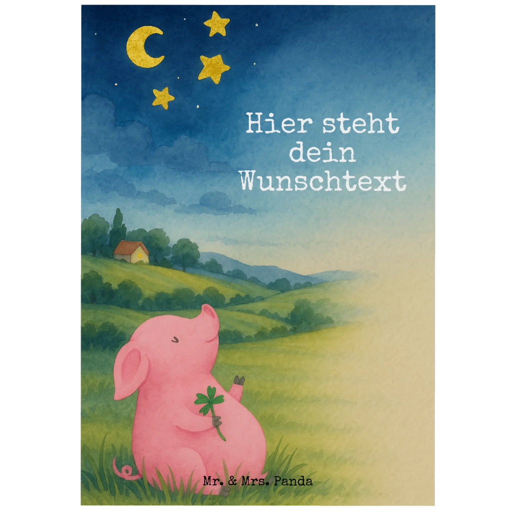 Personalised postcard Pig Luck Design Ansichtskarte mit Wunschtext, Postkarte mit Namen, Grußkarte mit Namen, Geschenkkarte mit Namen, Geschenkkarte mit Wunschtext, Einladung mit Wunschtext, Grußkarte mit Wunschtext, Karte mit Namen, Einladung mit Namen, Postkarte personalisierbar, Karte mit Wunschtext, Postkarte mit Wunschtext, Postkarte bedrucken, Ansichtskarte mit Namen, Tiermotive, Gute Laune, lustige Sprüche, Tiere, Sernchen, Motivation, Schweinchen, Sterne, Glücksbringer, Träume, Schwein, Glücksschwein. Glück, Ziele