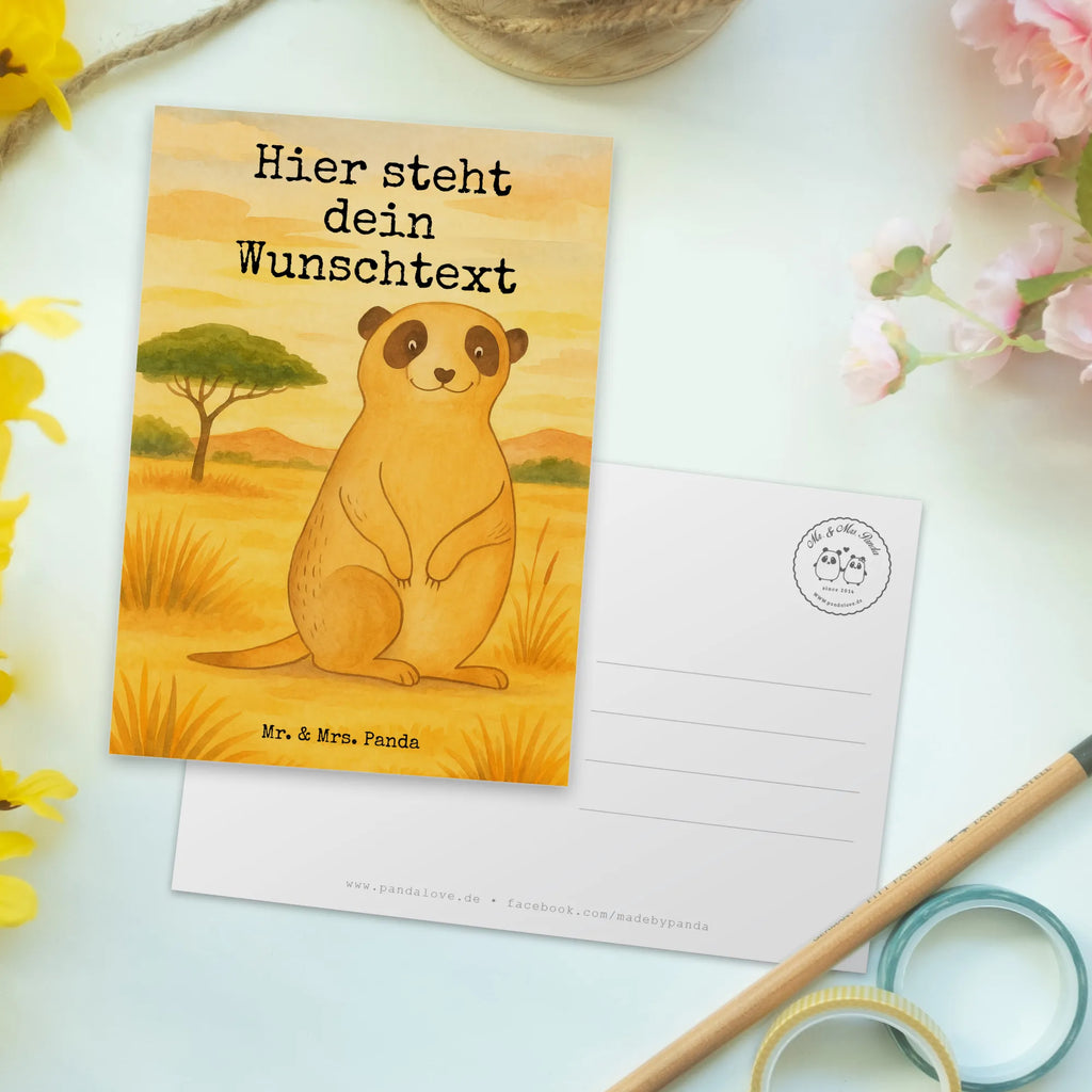 Personalised postcard Surikatka Design Geschenkkarte mit Wunschtext, Ansichtskarte mit Namen, Karte mit Wunschtext, Postkarte mit Wunschtext, Karte mit Namen, Postkarte bedrucken, Postkarte personalisierbar, Postkarte mit Namen, Einladung mit Wunschtext, Grußkarte mit Namen, Einladung mit Namen, Geschenkkarte mit Namen, Grußkarte mit Wunschtext, Ansichtskarte mit Wunschtext, Afrika, Wildtiere, Erdmännchen, Weltreise, Roadtrip, Spruch, Reisen, Afrikareise, Traveling