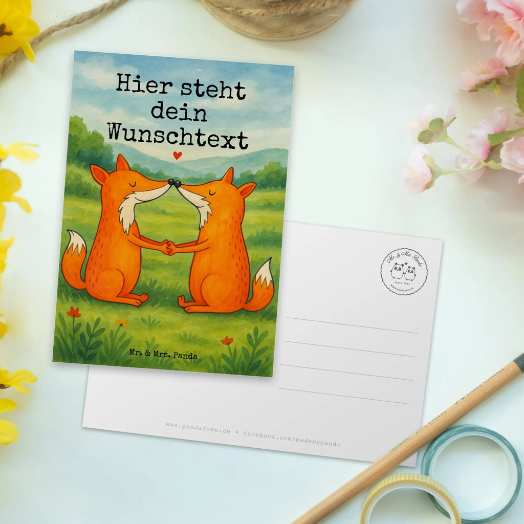 Personalisierte Postkarte Füchse Liebe Design Postkarte mit Namen, Einladung mit Wunschtext, Geschenkkarte mit Namen, Geschenkkarte mit Wunschtext, Einladung mit Namen, Grußkarte mit Namen, Karte mit Namen, Postkarte mit Wunschtext, Postkarte bedrucken, Karte mit Wunschtext, Ansichtskarte mit Wunschtext, Grußkarte mit Wunschtext, Postkarte personalisierbar, Ansichtskarte mit Namen, Fuchs, Ehefrau, Liebespaar, Ehe, Freundin, Paar, Partner, Fox, Füchse, Ehemann, Liebesbeweis, Verlobte, Liebe, Freund
