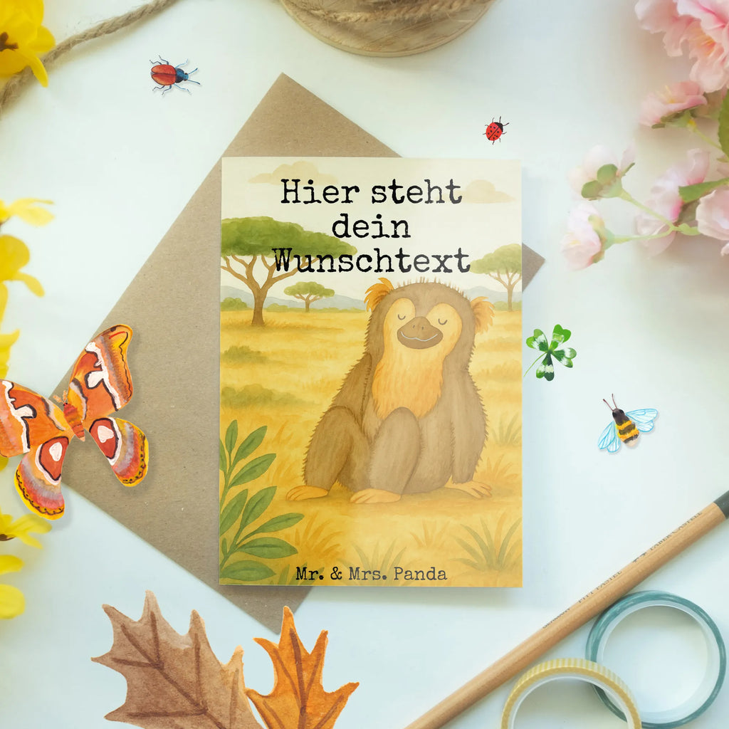 Personalisierte Grußkarte Affe Design Grußkarte selbst gestalten, Grußkarten personalisiert, Grußkarte als Geldgeschenk, Personalisierte Karte, Personalisierte Grußkarte, Personalisierte Geburtstagskarte, Personalisierte Glückwunschkarte, Grußkarte selber drucken, Personalisiertere Klappkarte, Grußkarte mit persönlichen Nachrichten, Grußkarte mit Namen, Personalisierte Einladungskarte, Personalisierte Hochzeitskarte, Afrika, Wildtiere, Motivation, Affe, Selfcare, Selbstbewusstsein, Liebe, Äffchen, Selbstachtung, Respekt, Affen, Selbstliebe