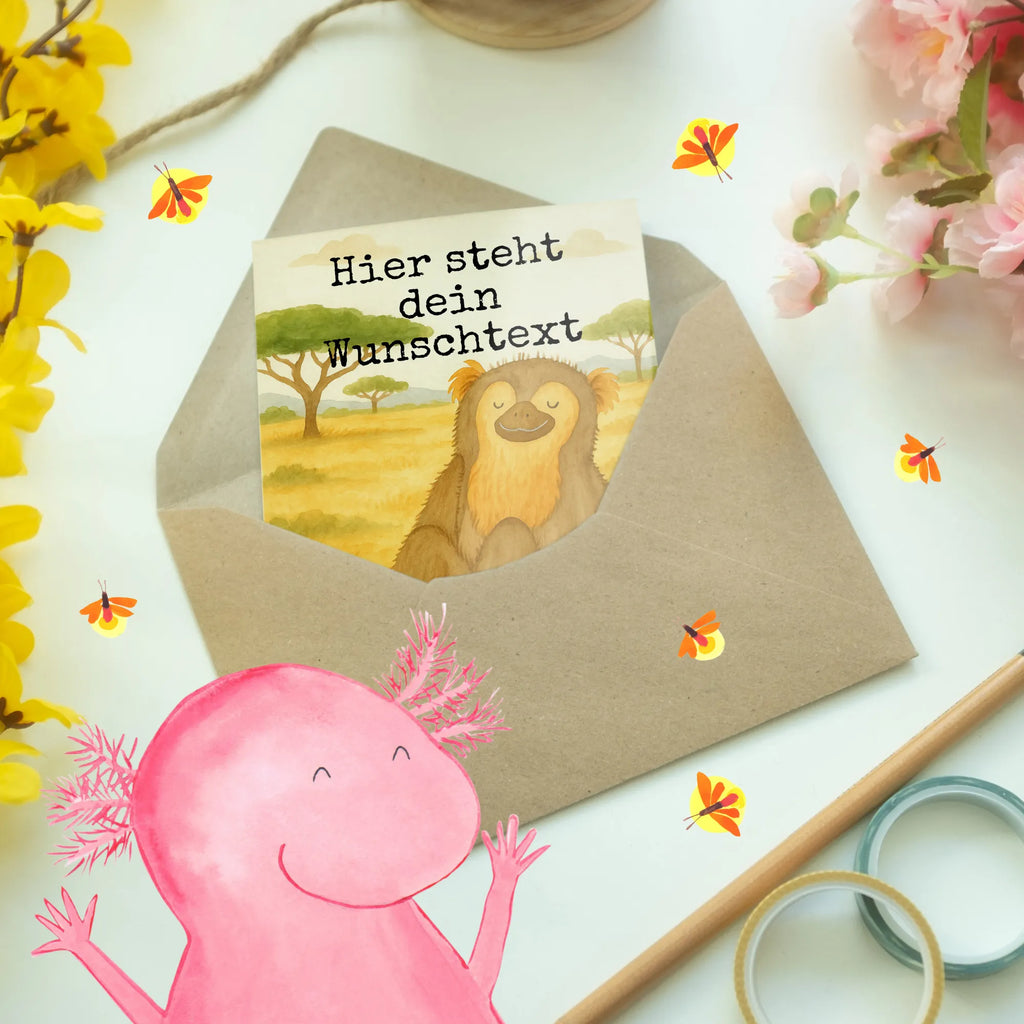 Personalisierte Grußkarte Affe Design Grußkarte selbst gestalten, Grußkarten personalisiert, Grußkarte als Geldgeschenk, Personalisierte Karte, Personalisierte Grußkarte, Personalisierte Geburtstagskarte, Personalisierte Glückwunschkarte, Grußkarte selber drucken, Personalisiertere Klappkarte, Grußkarte mit persönlichen Nachrichten, Grußkarte mit Namen, Personalisierte Einladungskarte, Personalisierte Hochzeitskarte, Afrika, Wildtiere, Motivation, Affe, Selfcare, Selbstbewusstsein, Liebe, Äffchen, Selbstachtung, Respekt, Affen, Selbstliebe