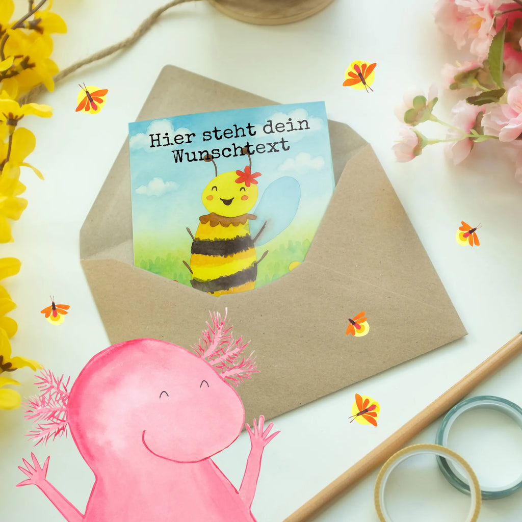 Personalisierte Grußkarte Biene Happy Design Grußkarte selbst gestalten, Grußkarten personalisiert, Grußkarte mit Namen, Personalisierte Glückwunschkarte, Personalisiertere Klappkarte, Grußkarte selber drucken, Personalisierte Einladungskarte, Personalisierte Karte, Grußkarte als Geldgeschenk, Personalisierte Hochzeitskarte, Personalisierte Grußkarte, Grußkarte mit persönlichen Nachrichten, Personalisierte Geburtstagskarte, Biene, Wespe, Hummel