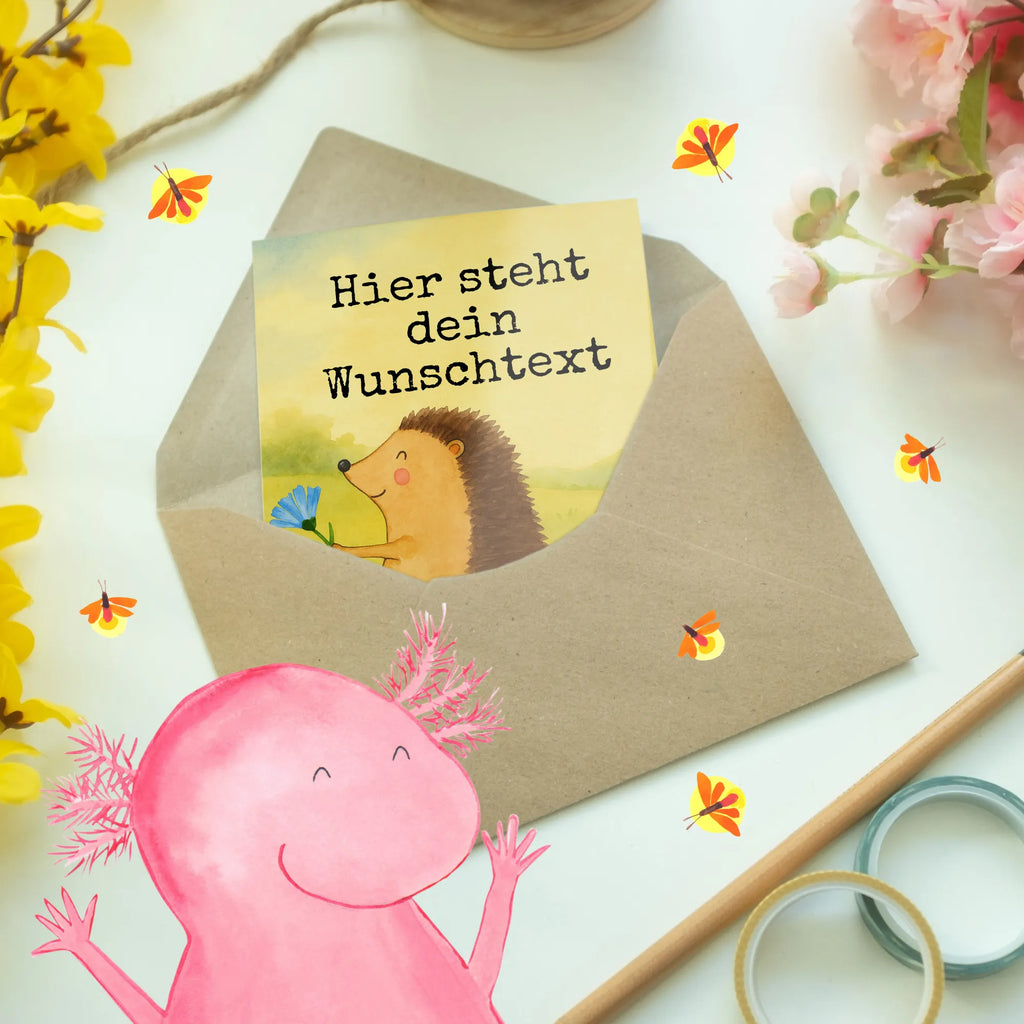 Personalisierte Grußkarte Igel Blumen Design Personalisierte Einladungskarte, Personalisierte Karte, Grußkarte selber drucken, Grußkarte mit Namen, Personalisierte Glückwunschkarte, Personalisierte Grußkarte, Personalisierte Geburtstagskarte, Personalisiertere Klappkarte, Grußkarte als Geldgeschenk, Grußkarte mit persönlichen Nachrichten, Grußkarten personalisiert, Personalisierte Hochzeitskarte, Grußkarte selbst gestalten, Tiermotive, Gute Laune, lustige Sprüche, Tiere, Besuch, Igel, Gute Besserung, Krankheit, krank, Genesungswünsche, Krankenhaus