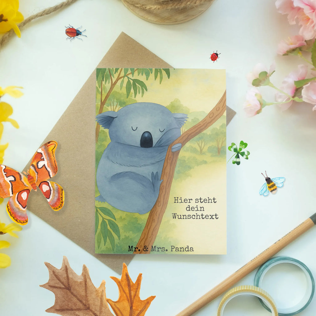 Personalised greetings card koala Design Personalisierte Einladungskarte, Personalisiertere Klappkarte, Grußkarte mit Namen, Grußkarte als Geldgeschenk, Personalisierte Geburtstagskarte, Personalisierte Grußkarte, Personalisierte Karte, Grußkarte selber drucken, Personalisierte Glückwunschkarte, Personalisierte Hochzeitskarte, Grußkarte selbst gestalten, Grußkarten personalisiert, Grußkarte mit persönlichen Nachrichten, Tiermotive, Gute Laune, lustige Sprüche, Tiere, Koala, schlafen, Koalabär, träumen, Traum, Schlafzimmer, Bär, Traumland