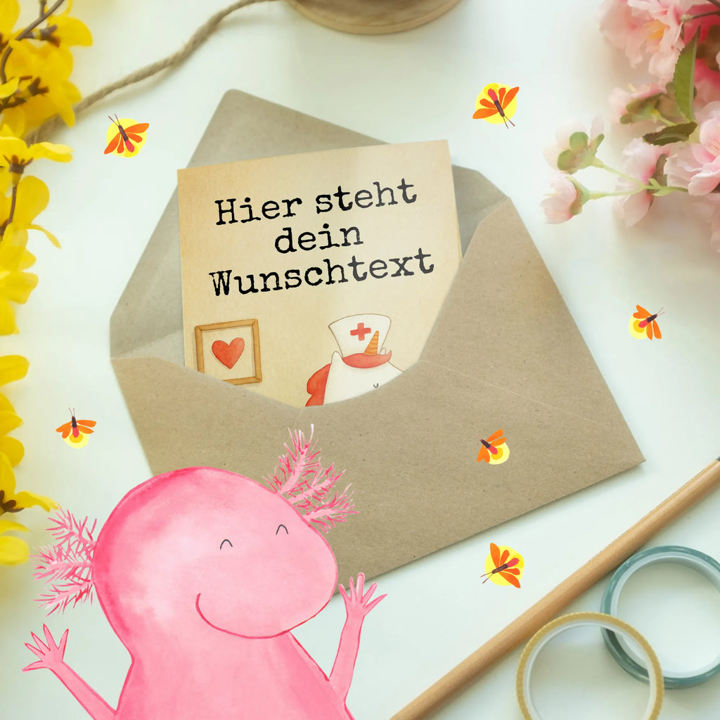 Personalised greetings card Jednorożec Pielęgniarka Design Personalisierte Hochzeitskarte, Grußkarte mit persönlichen Nachrichten, Grußkarte selber drucken, Personalisierte Geburtstagskarte, Personalisierte Glückwunschkarte, Personalisierte Karte, Personalisierte Einladungskarte, Personalisiertere Klappkarte, Personalisierte Grußkarte, Grußkarte mit Namen, Grußkarte als Geldgeschenk, Grußkarte selbst gestalten, Grußkarten personalisiert, Einhorn, Einhörner, Einhorn Deko, Unicorn, Krankenschwester Geschenk, Krankenpfleger Geschenk, Krankenpflegerin, Krankenhaus, Krankenschwester Dankeschön, Ärztin Geschenk