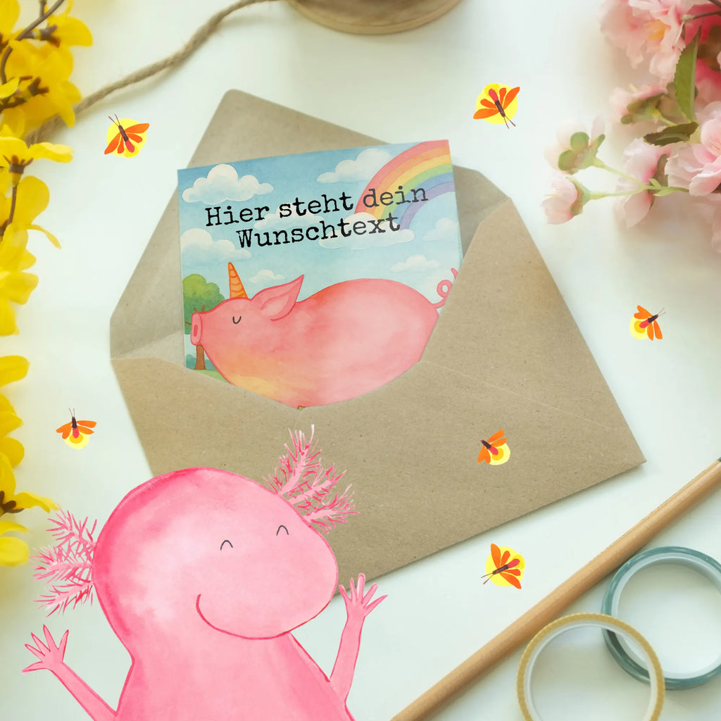 Personalisierte Grußkarte Einhorn Schwein Design Grußkarte mit Namen, Personalisierte Einladungskarte, Grußkarte als Geldgeschenk, Personalisierte Karte, Personalisierte Geburtstagskarte, Grußkarte selbst gestalten, Grußkarte mit persönlichen Nachrichten, Grußkarte selber drucken, Personalisierte Grußkarte, Personalisiertere Klappkarte, Personalisierte Hochzeitskarte, Personalisierte Glückwunschkarte, Grußkarten personalisiert, Einhorn, Einhörner, Einhorn Deko, Unicorn, Party, geschenk, englisch, Piggy, funny, Bauer, Schweinhorn, witzig. lustig, Pig, Spruch, Schwein, Spaß, english