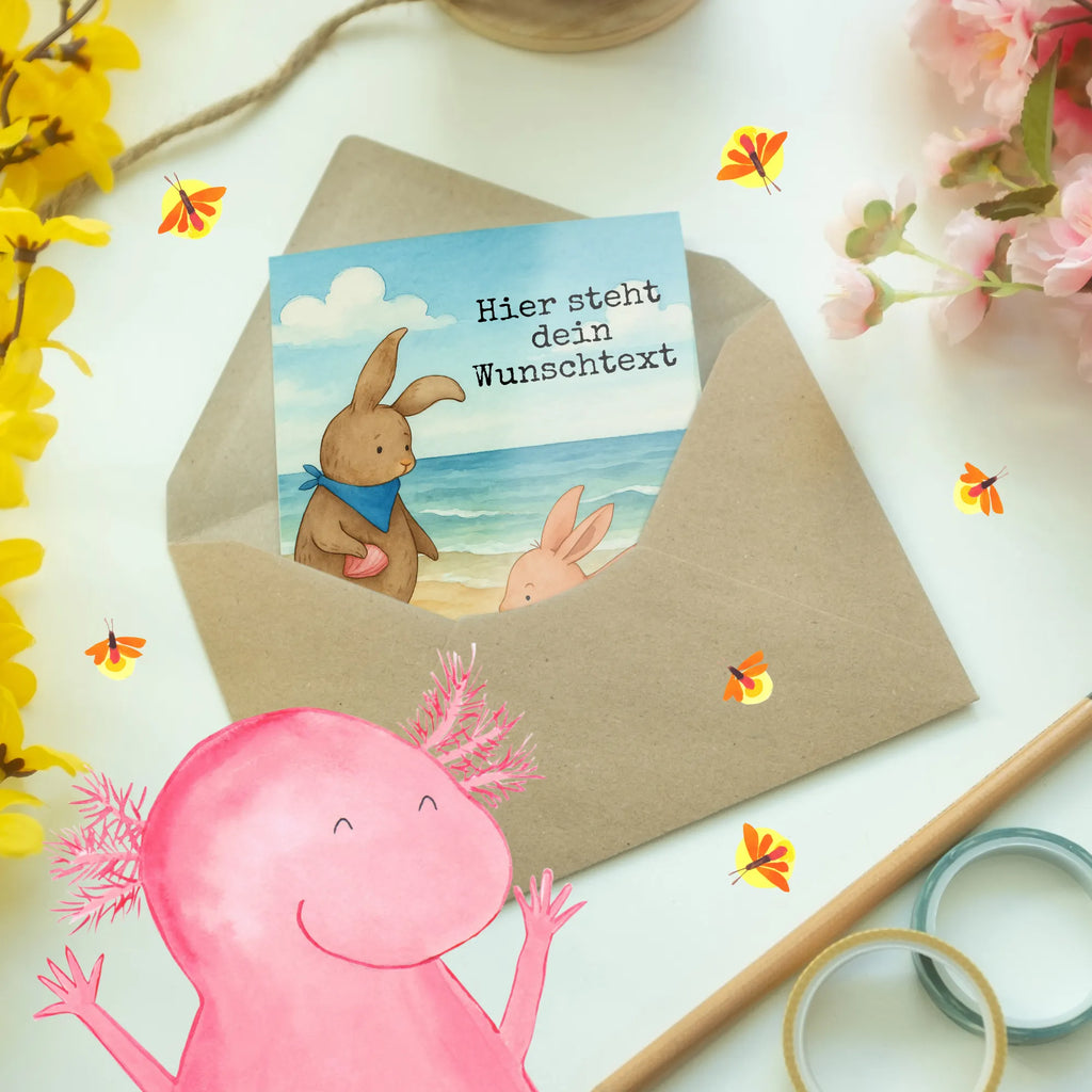 Personalised greetings card Bunnies with seashell Design Grußkarte mit persönlichen Nachrichten, Personalisiertere Klappkarte, Grußkarte selbst gestalten, Grußkarte als Geldgeschenk, Personalisierte Hochzeitskarte, Personalisierte Grußkarte, Personalisierte Karte, Grußkarte selber drucken, Personalisierte Einladungskarte, Personalisierte Geburtstagskarte, Grußkarte mit Namen, Grußkarten personalisiert, Personalisierte Glückwunschkarte, Familie, Vatertag, Muttertag, Bruder, Schwester, Mama, Papa, Oma, Opa, Meer, Hasen, Muscheln sammeln, BFF, beste Freundin, Freundinnen, best friends, Muscheln, Freundin