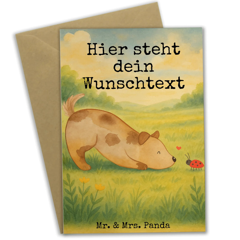 Personalised greetings card Dog ladybug Design Personalisierte Geburtstagskarte, Grußkarte mit persönlichen Nachrichten, Grußkarte als Geldgeschenk, Grußkarte mit Namen, Grußkarte selber drucken, Grußkarte selbst gestalten, Grußkarten personalisiert, Personalisierte Einladungskarte, Personalisierte Grußkarte, Personalisierte Glückwunschkarte, Personalisierte Karte, Personalisiertere Klappkarte, Personalisierte Hochzeitskarte, Hund, Hundemotiv, Haustier, Hunderasse, Tierliebhaber, Hundebesitzer, Sprüche, Mischlinghund, Mischling, Marienkäfer, Hunde, Hundespruch