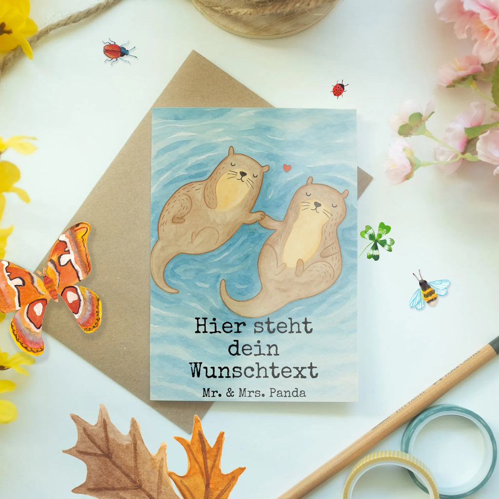 Personalised greetings card otter holding hands Design Personalisierte Glückwunschkarte, Personalisierte Geburtstagskarte, Personalisiertere Klappkarte, Personalisierte Einladungskarte, Grußkarte selber drucken, Personalisierte Grußkarte, Grußkarte als Geldgeschenk, Grußkarte mit Namen, Personalisierte Hochzeitskarte, Grußkarte mit persönlichen Nachrichten, Grußkarten personalisiert, Personalisierte Karte, Grußkarte selbst gestalten, Otter, Fischotter, Seeotter, Otter Seeotter See Otter