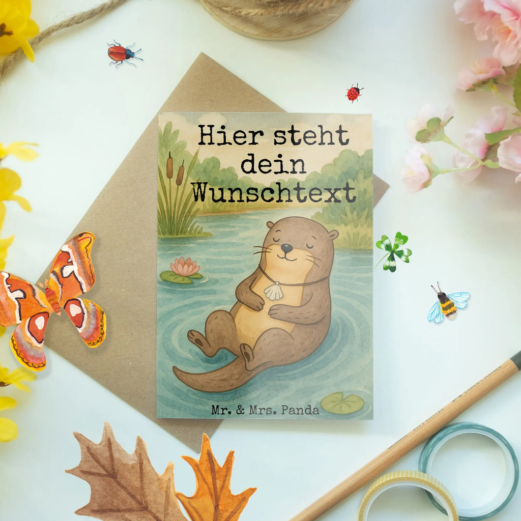 Personalised greetings card otter shell Design Personalisierte Einladungskarte, Grußkarte mit persönlichen Nachrichten, Grußkarte selber drucken, Personalisierte Hochzeitskarte, Grußkarte mit Namen, Personalisierte Glückwunschkarte, Personalisierte Grußkarte, Grußkarte als Geldgeschenk, Grußkarte selbst gestalten, Personalisierte Karte, Personalisierte Geburtstagskarte, Grußkarten personalisiert, Personalisiertere Klappkarte, Otter, Fischotter, Seeotter, Büro, träumen, Motivation, grübeln, Tagträumen, Otterliebe