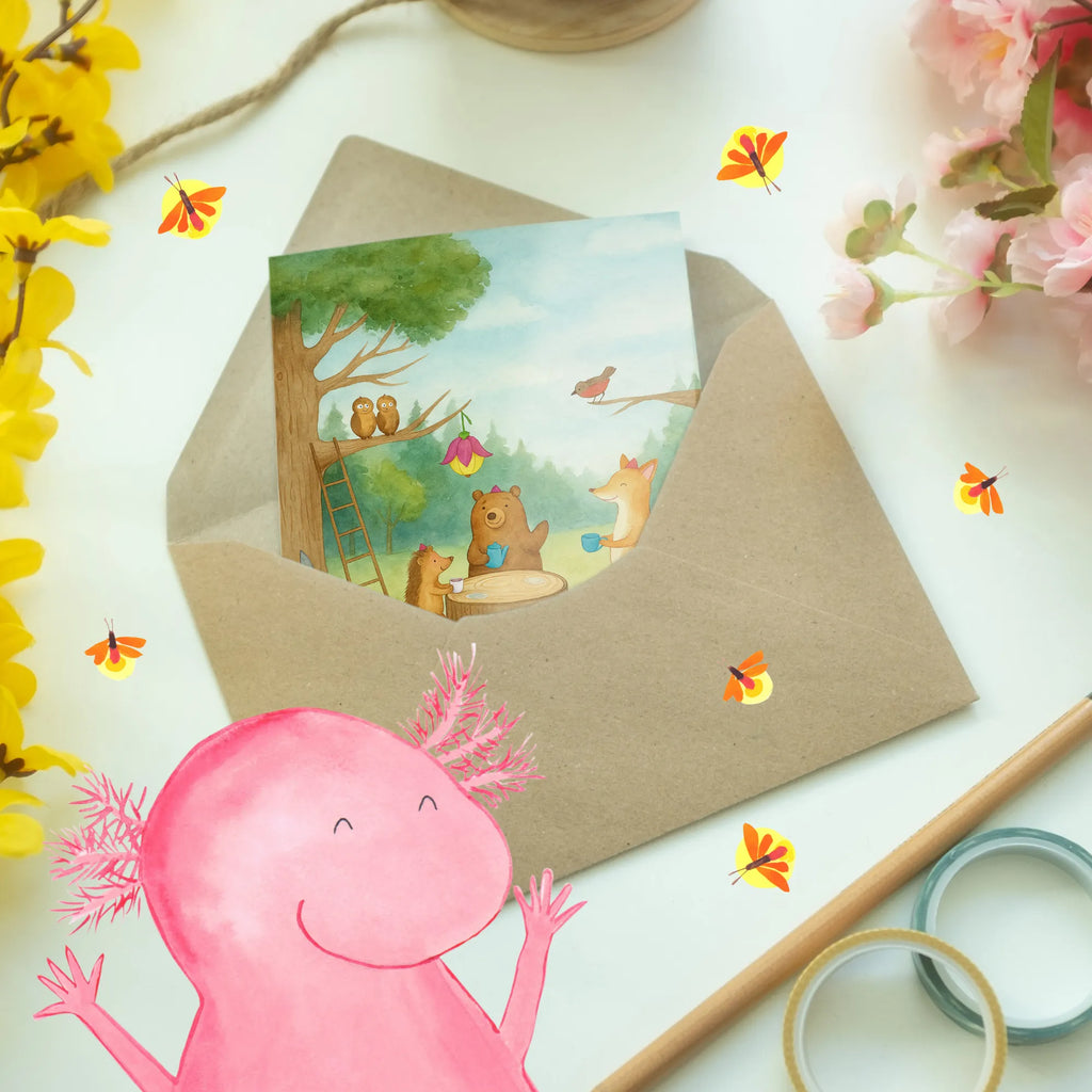 Personalisierte Grußkarte Waldtiere Picknick Design Personalisierte Grußkarte, Grußkarten personalisiert, Grußkarte mit persönlichen Nachrichten, Personalisierte Geburtstagskarte, Personalisiertere Klappkarte, Grußkarte mit Namen, Grußkarte selber drucken, Grußkarte selbst gestalten, Personalisierte Glückwunschkarte, Personalisierte Einladungskarte, Personalisierte Karte, Grußkarte als Geldgeschenk, Personalisierte Hochzeitskarte, Tiermotive, Gute Laune, lustige Sprüche, Tiere, Waldtiere, Igel, Fuchs, Hase, Picknick, Eichhörnchen, Maus, Wald