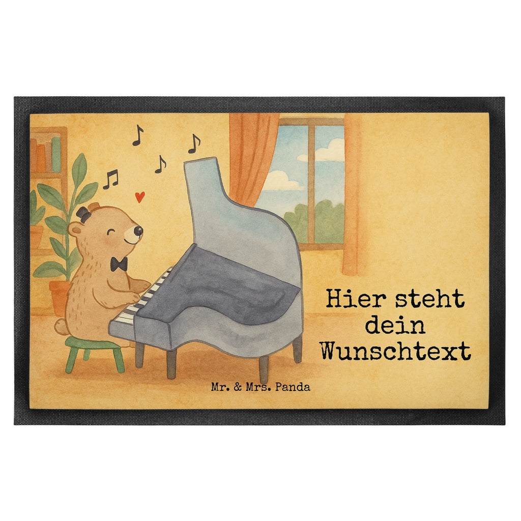 Personalisierte Fußmatte Bär Klavier Design Bedrucken, Türvorleger mit Namen, Haustürmatte personalisiert, Personalisieruung, Namensfussmatte, Personalisierte Fußmatte, Fußmatte mit Namen, Türvorleger personalisiert, Personalisiert, Fußmatte bedrucken, Wunschnamen, Instrumente, Geschenke Musiker, Musikliebhaber, Bär, Flügel, Pianist, Klavier, Konzert, Klassik