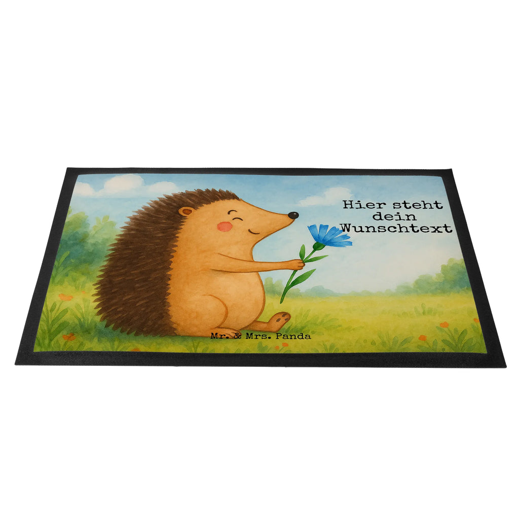 Personalisierte Fußmatte Igel Blumen Design Wunschnamen, Türvorleger mit Namen, Personalisieruung, Personalisierte Fußmatte, Personalisiert, Bedrucken, Fußmatte bedrucken, Türvorleger personalisiert, Fußmatte mit Namen, Namensfussmatte, Haustürmatte personalisiert, Tiermotive, Gute Laune, lustige Sprüche, Tiere, krank, Gute Besserung, Genesungswünsche, Krankheit, Igel, Besuch, Krankenhaus