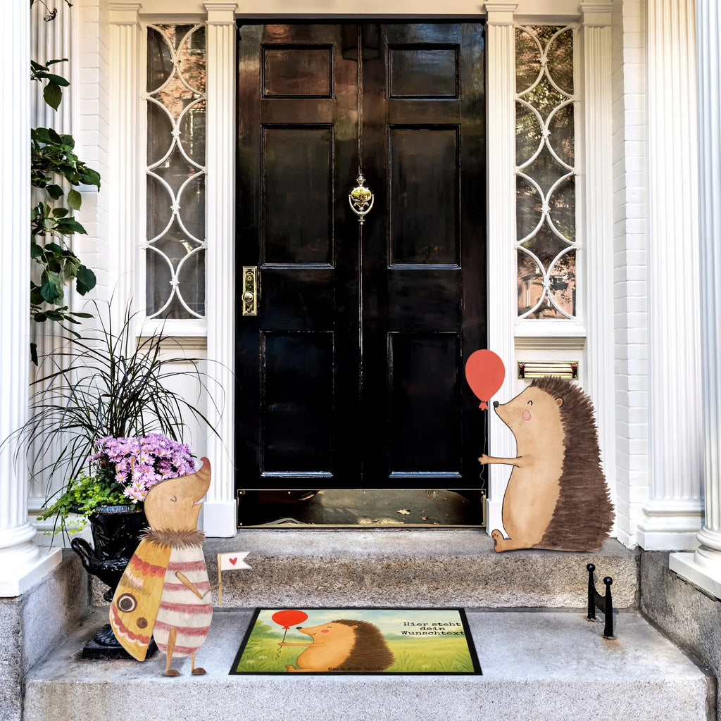 Personalized doormat Hedgehog balloon Design Türvorleger personalisiert, Fußmatte bedrucken, Personalisierte Fußmatte, Personalisieruung, Türvorleger mit Namen, Personalisiert, Fußmatte mit Namen, Haustürmatte personalisiert, Wunschnamen, Bedrucken, Namensfussmatte, Tiermotive, Gute Laune, lustige Sprüche, Tiere, Glückwunsch, Igel, Geburtstag, Herzlichen Glückwunsch, Happy Birthday, Ballon, Geburtstagskind