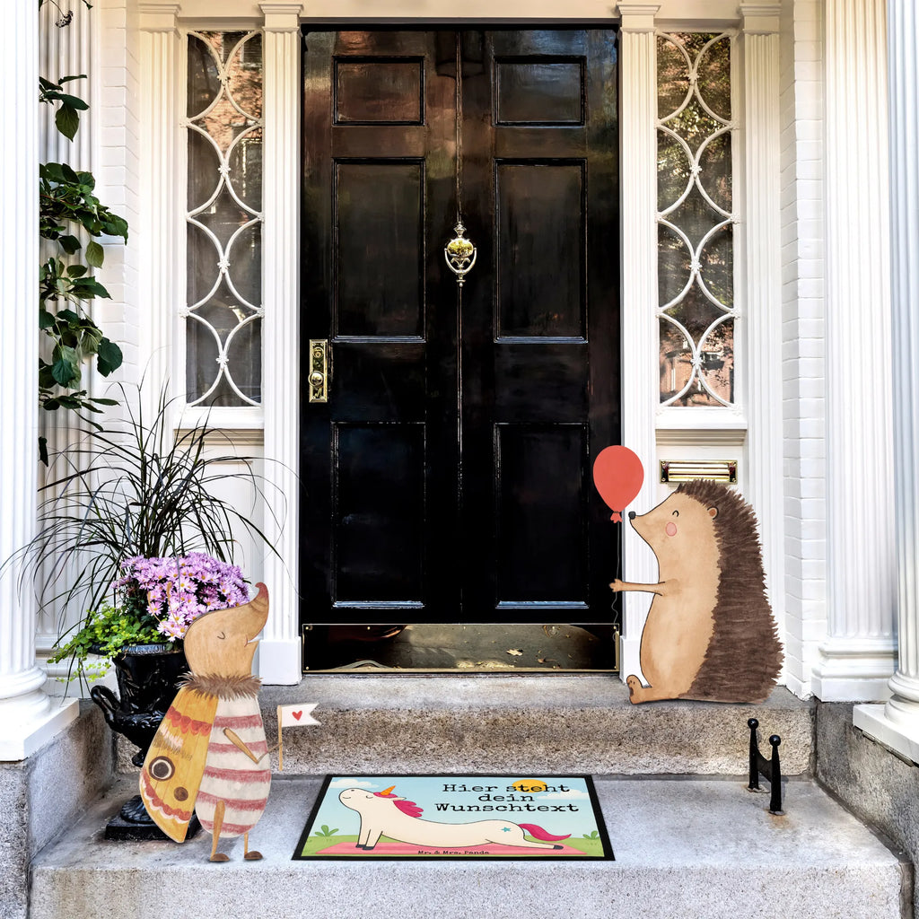 Spersonalizowana wycieraczka jednorożec joga Design Haustürmatte personalisiert, Fußmatte bedrucken, Personalisieruung, Wunschnamen, Namensfussmatte, Bedrucken, Personalisierte Fußmatte, Türvorleger mit Namen, Fußmatte mit Namen, Personalisiert, Türvorleger personalisiert, Einhorn, Einhörner, Einhorn Deko, Unicorn, Joga, lustig, Achtsamkeit, Yoga, Sport, witzig, Yogamatte, Entspannung, Namaste, süß