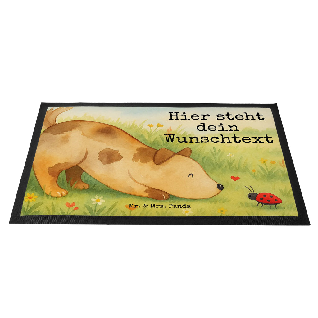 Personalisierte Fußmatte Hund Marienkäfer Design Fußmatte bedrucken, Wunschnamen, Personalisiert, Türvorleger mit Namen, Türvorleger personalisiert, Bedrucken, Personalisierte Fußmatte, Haustürmatte personalisiert, Personalisieruung, Namensfussmatte, Fußmatte mit Namen, Hund, Hundemotiv, Haustier, Hunderasse, Tierliebhaber, Hundebesitzer, Sprüche, Mischling, Mischlinghund, Hunde, Marienkäfer, Hundespruch