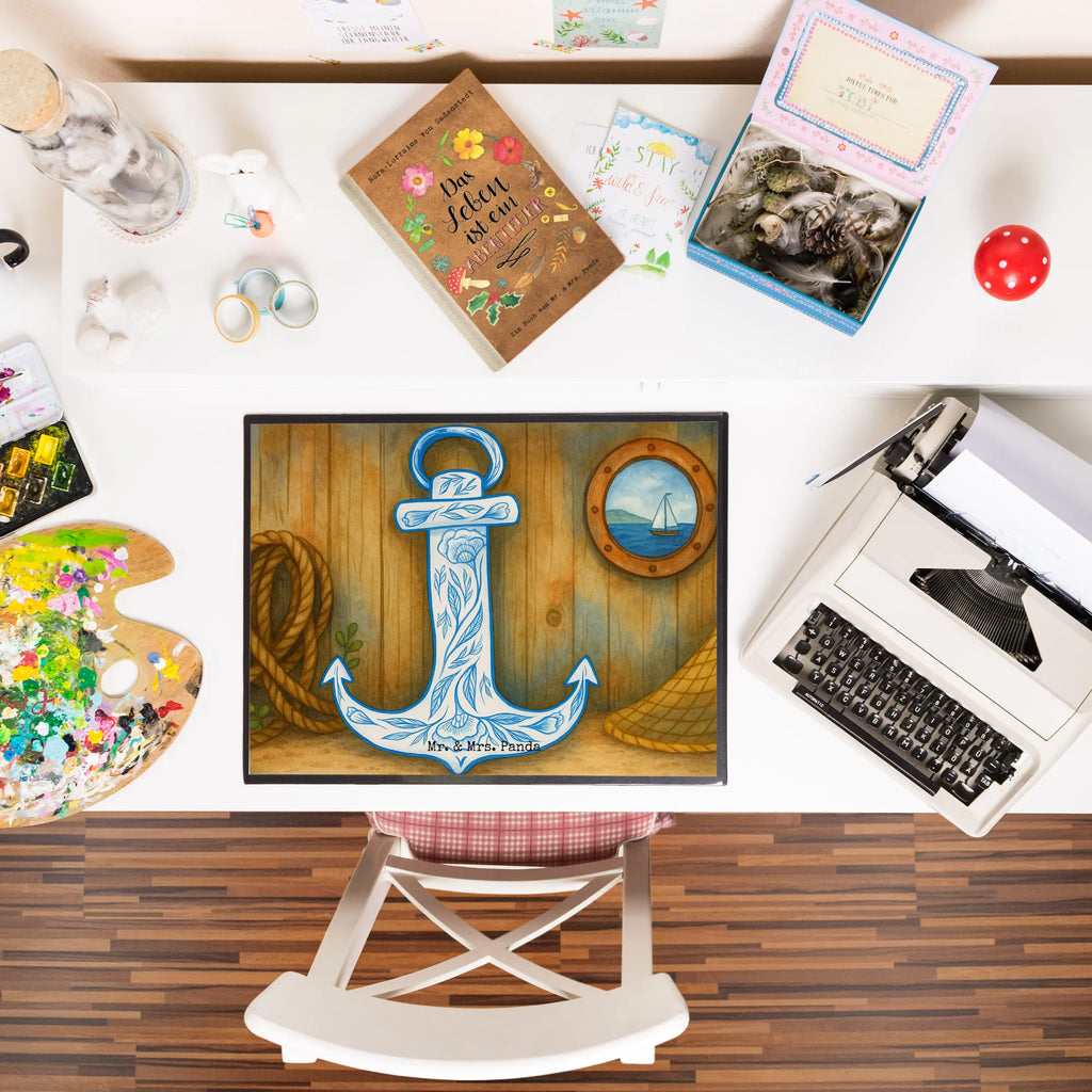 Schreibtischunterlage Anker Blau Design Schreibunterlage, Schreibtischauflage, Bürobedarf, Büroartikel, Schreibwaren, Schreibtisch Unterlagen, Schreibtischunterlage Groß, Tiermotive, Gute Laune, lustige Sprüche, Tiere