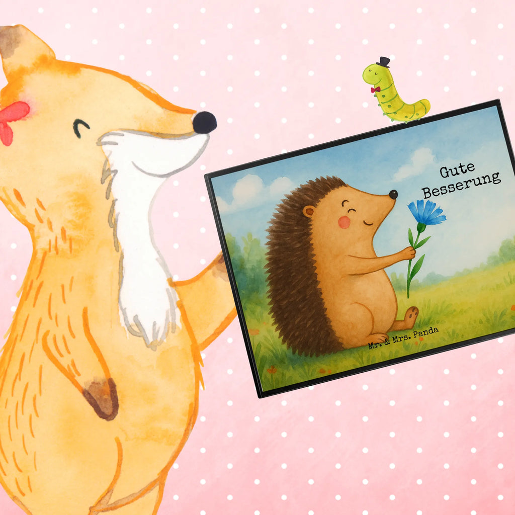 Schreibtischunterlage Igel Blumen Design Schreibtischunterlage Groß, Bürobedarf, Büroartikel, Schreibunterlage, Schreibtischauflage, Schreibtisch Unterlagen, Schreibwaren, Tiermotive, Gute Laune, lustige Sprüche, Tiere, Besuch, Genesungswünsche, Krankheit, Igel, Gute Besserung, krank, Krankenhaus