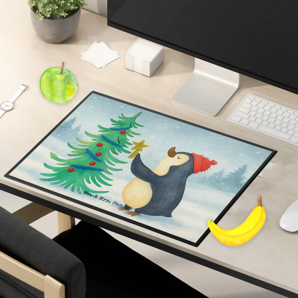 Podkładka na biurko Pingwin choinka Design Schreibunterlage, Schreibwaren, Schreibtischauflage, Schreibtisch Unterlagen, Büroartikel, Bürobedarf, Schreibtischunterlage Groß, Winter, Weihnachten, Weihnachtsdeko, Nikolaus, Advent, Heiligabend, Wintermotiv, Pinguin