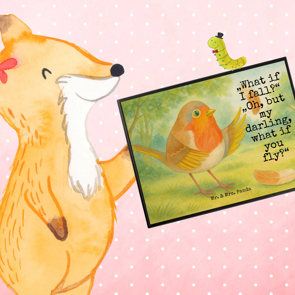 Schreibtischunterlage Rotkehlchen Federn Design Schreibtischunterlage Groß, Schreibwaren, Schreibtisch Unterlagen, Schreibtischauflage, Bürobedarf, Büroartikel, Schreibunterlage, Tiermotive, Gute Laune, lustige Sprüche, Tiere, Spruch Mut, fliegen, Motivationsbilder, Rotkehlchen, Motivation Sprüche, Spruch Motivation, Vogel, What if i fall