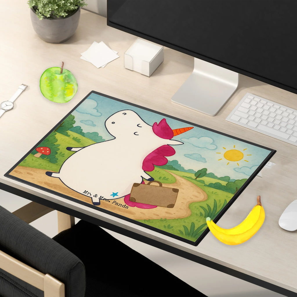 Schreibtischunterlage Einhorn Koffer Design Schreibunterlage, Schreibtischauflage, Bürobedarf, Büroartikel, Schreibwaren, Schreibtisch Unterlagen, Schreibtischunterlage Groß, Einhorn, Einhörner, Einhorn Deko, Unicorn, unicorn, Koffer, Verreisen, Reise, Gepäck, Abenteuer, Erwachsen, Kind, albern, Spaß, lustig, witzig