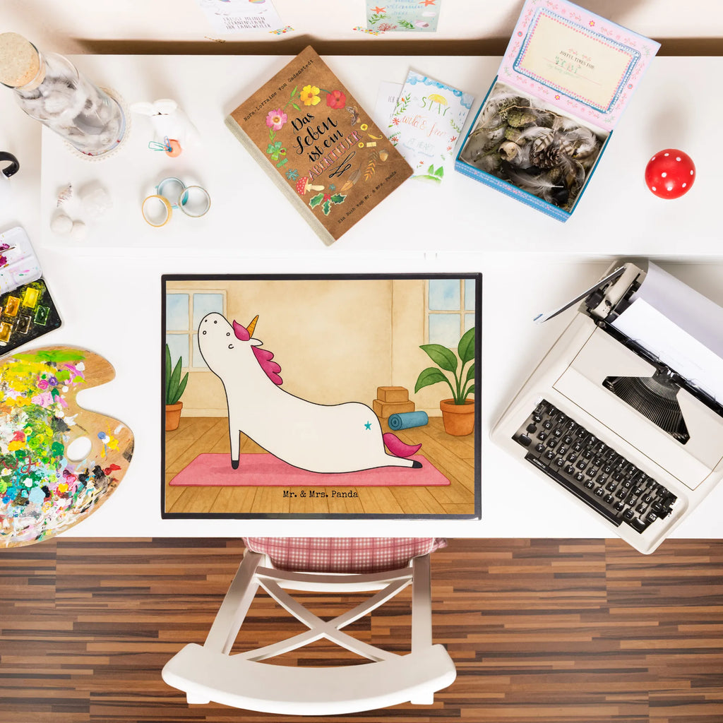Schreibtischunterlage Einhorn Yoga Design Schreibunterlage, Schreibtischauflage, Bürobedarf, Büroartikel, Schreibwaren, Schreibtisch Unterlagen, Schreibtischunterlage Groß, Einhorn, Einhörner, Einhorn Deko, Unicorn, Yoga, Namaste, Achtsamkeit, Entspannung, Joga, Yogamatte, Sport, lustig, witzig, süß