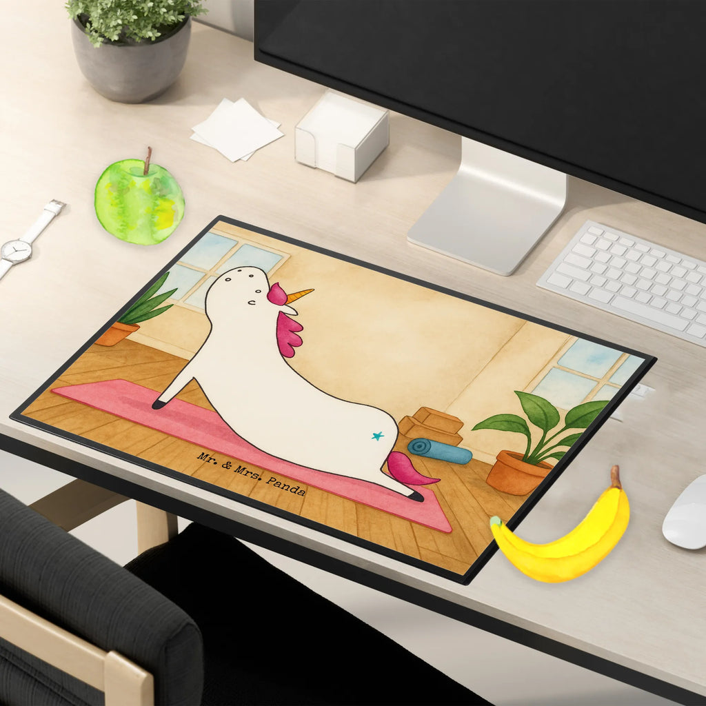 Schreibtischunterlage Einhorn Yoga Design Schreibunterlage, Schreibtischauflage, Bürobedarf, Büroartikel, Schreibwaren, Schreibtisch Unterlagen, Schreibtischunterlage Groß, Einhorn, Einhörner, Einhorn Deko, Unicorn, Yoga, Namaste, Achtsamkeit, Entspannung, Joga, Yogamatte, Sport, lustig, witzig, süß