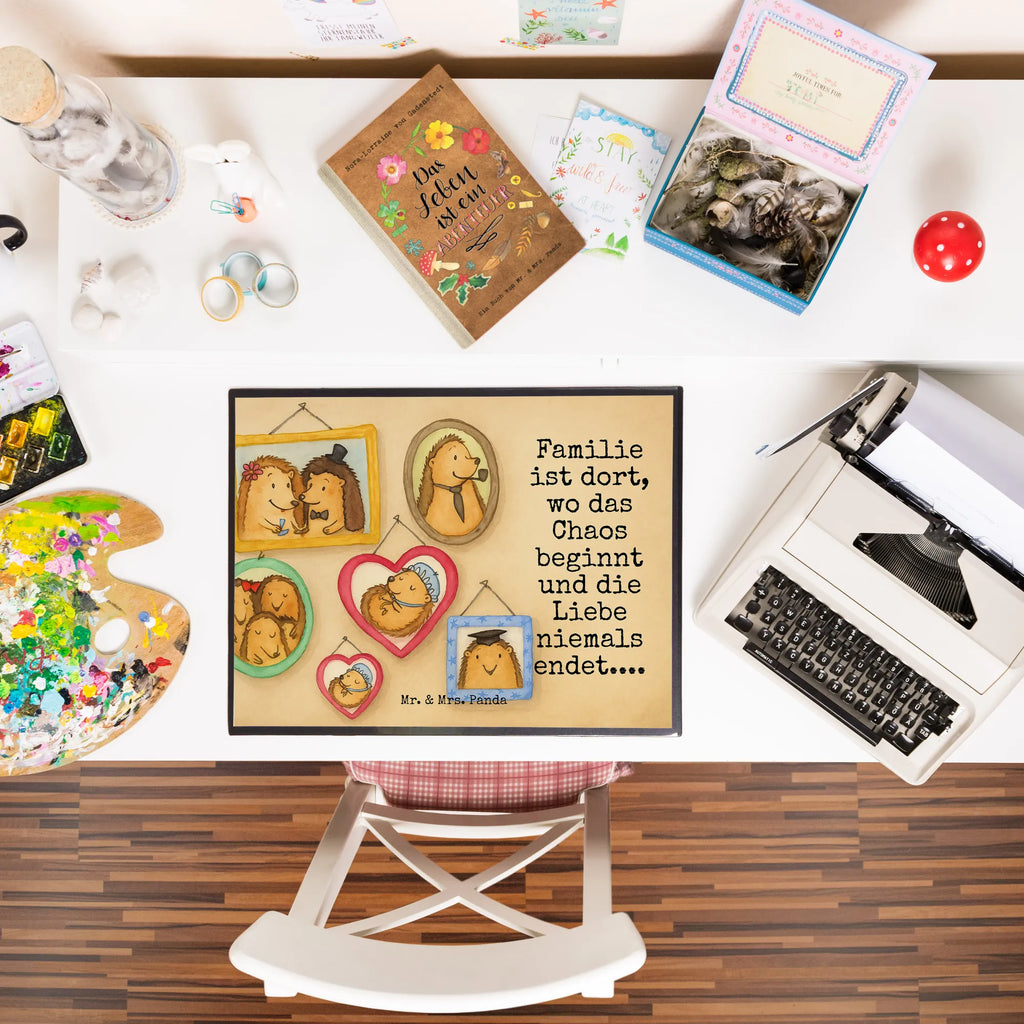 Podkładka na biurko Rodzina jeży Design Schreibtischauflage, Schreibtischunterlage Groß, Bürobedarf, Schreibunterlage, Schreibwaren, Büroartikel, Schreibtisch Unterlagen, Familie, Vatertag, Muttertag, Bruder, Schwester, Mama, Papa, Oma, Opa, Igel, Bilder, Glück, Liebe, Zusammenhalt