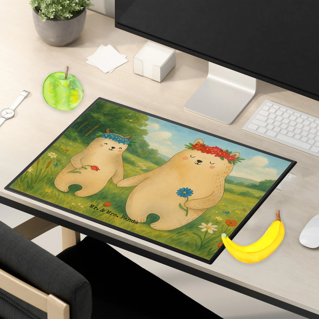 Desk pad Bears with flower crown Design Schreibtischunterlage Groß, Schreibtischauflage, Schreibunterlage, Bürobedarf, Büroartikel, Schreibwaren, Schreibtisch Unterlagen, Familie, Vatertag, Muttertag, Bruder, Schwester, Mama, Papa, Oma, Opa, Family, Mutter, Kinder, beste Mutter, Mutti, Vorbild, Bären, Lieblingsmama, Tochter, Geschenk Mama. Muttertag, Bär, Mami, Lieblingsmensch, weltbeste Mama, Kind, Töchter
