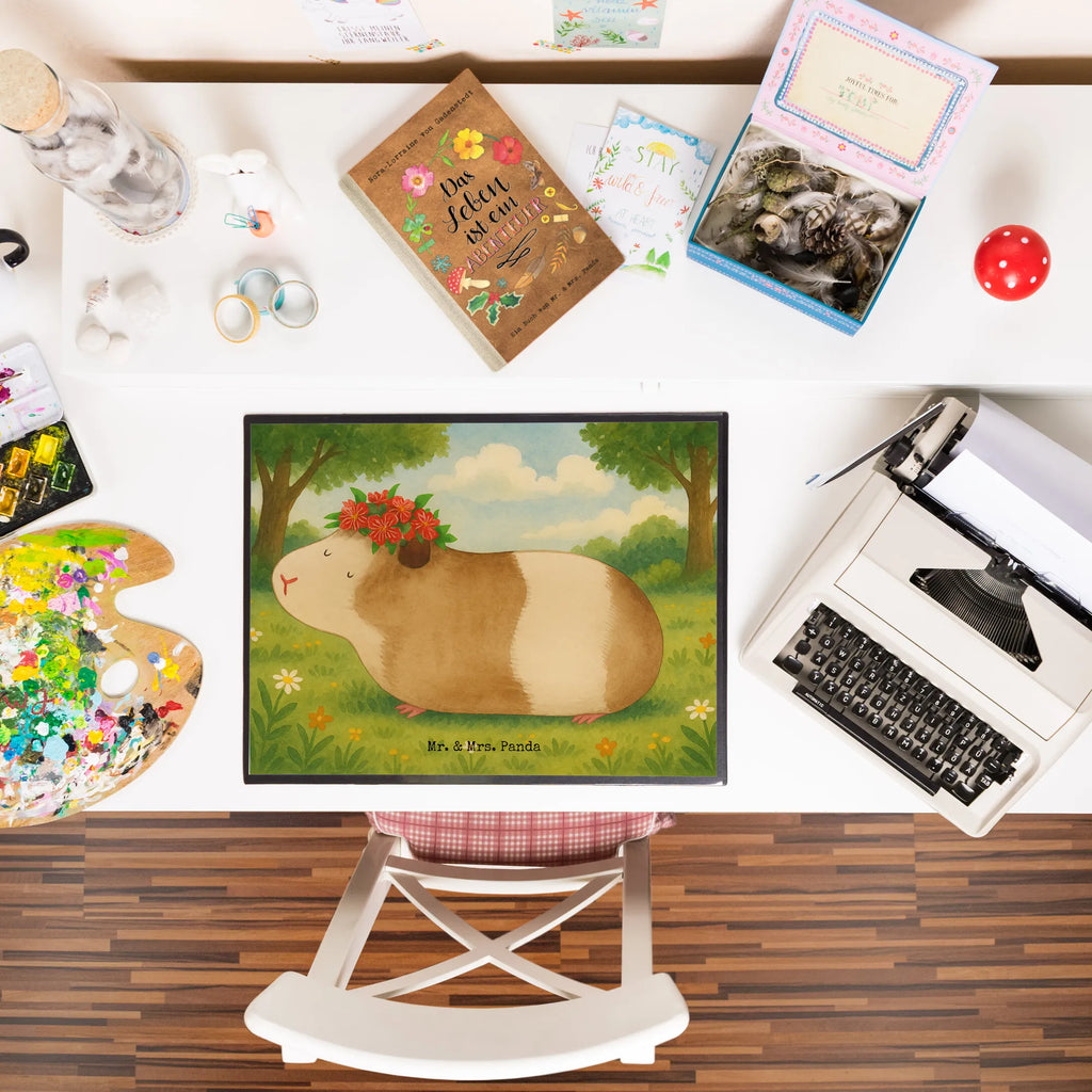 Podkładka na biurko świnka morska mądrość Design Schreibunterlage, Schreibtischauflage, Bürobedarf, Büroartikel, Schreibwaren, Schreibtisch Unterlagen, Schreibtischunterlage Groß, Tiermotive, Gute Laune, lustige Sprüche, Tiere, Meerschweinchen, Meerie, Meeries, Wunder, Blumenkind, Realität, Spruch, Weisheit, Motivation, Wunderland