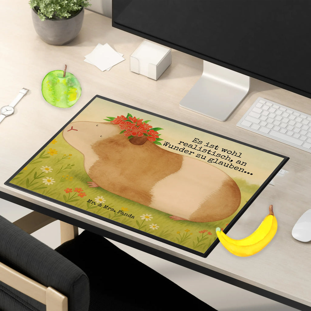 Podkładka na biurko świnka morska mądrość Design Schreibunterlage, Schreibtischauflage, Bürobedarf, Büroartikel, Schreibwaren, Schreibtisch Unterlagen, Schreibtischunterlage Groß, Tiermotive, Gute Laune, lustige Sprüche, Tiere, Meerschweinchen, Meerie, Meeries, Wunder, Blumenkind, Realität, Spruch, Weisheit, Motivation, Wunderland